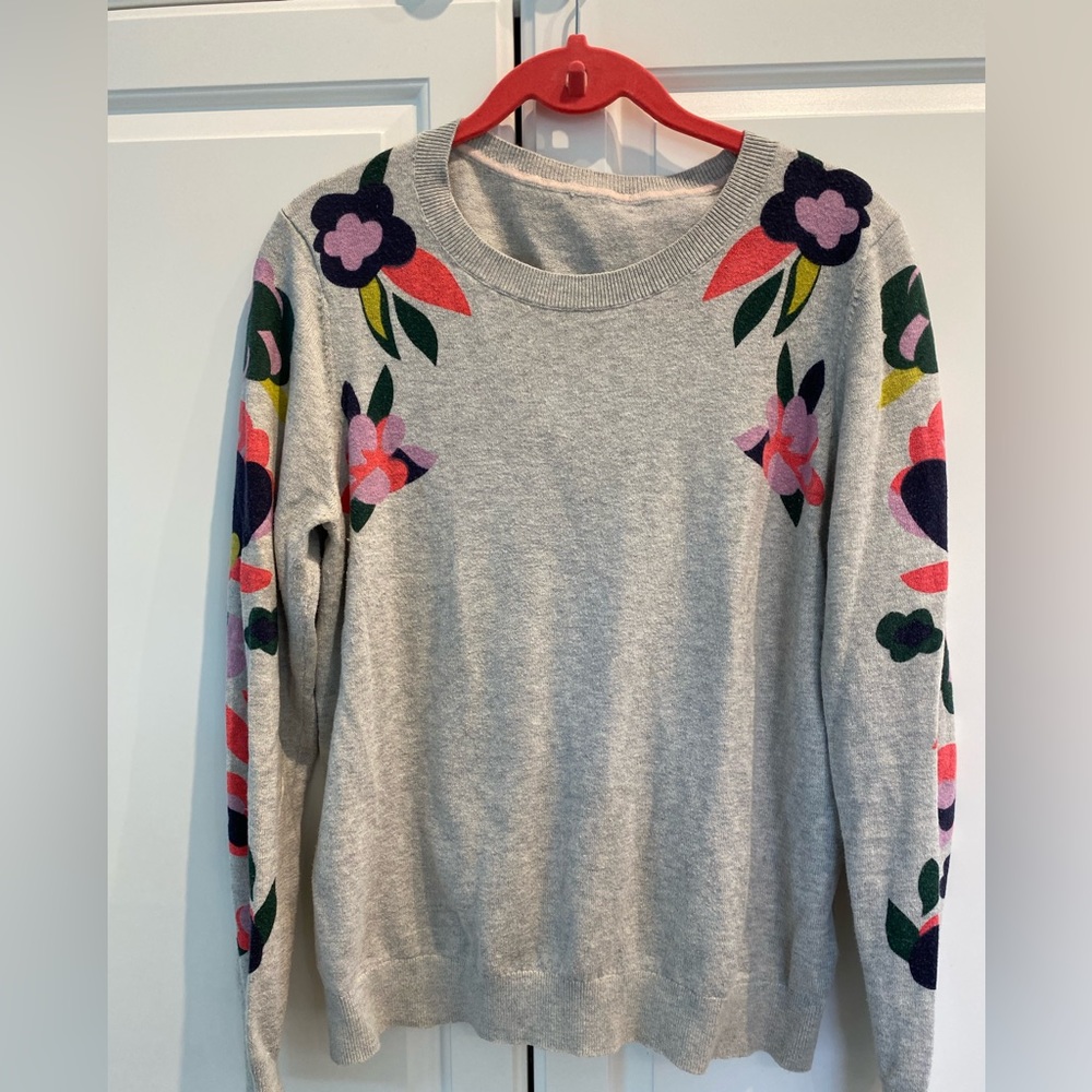 Boden Beautiful Floral Design Sweater